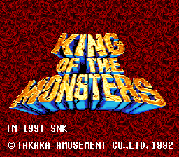 King of the Monsters (Japan) Title Screen